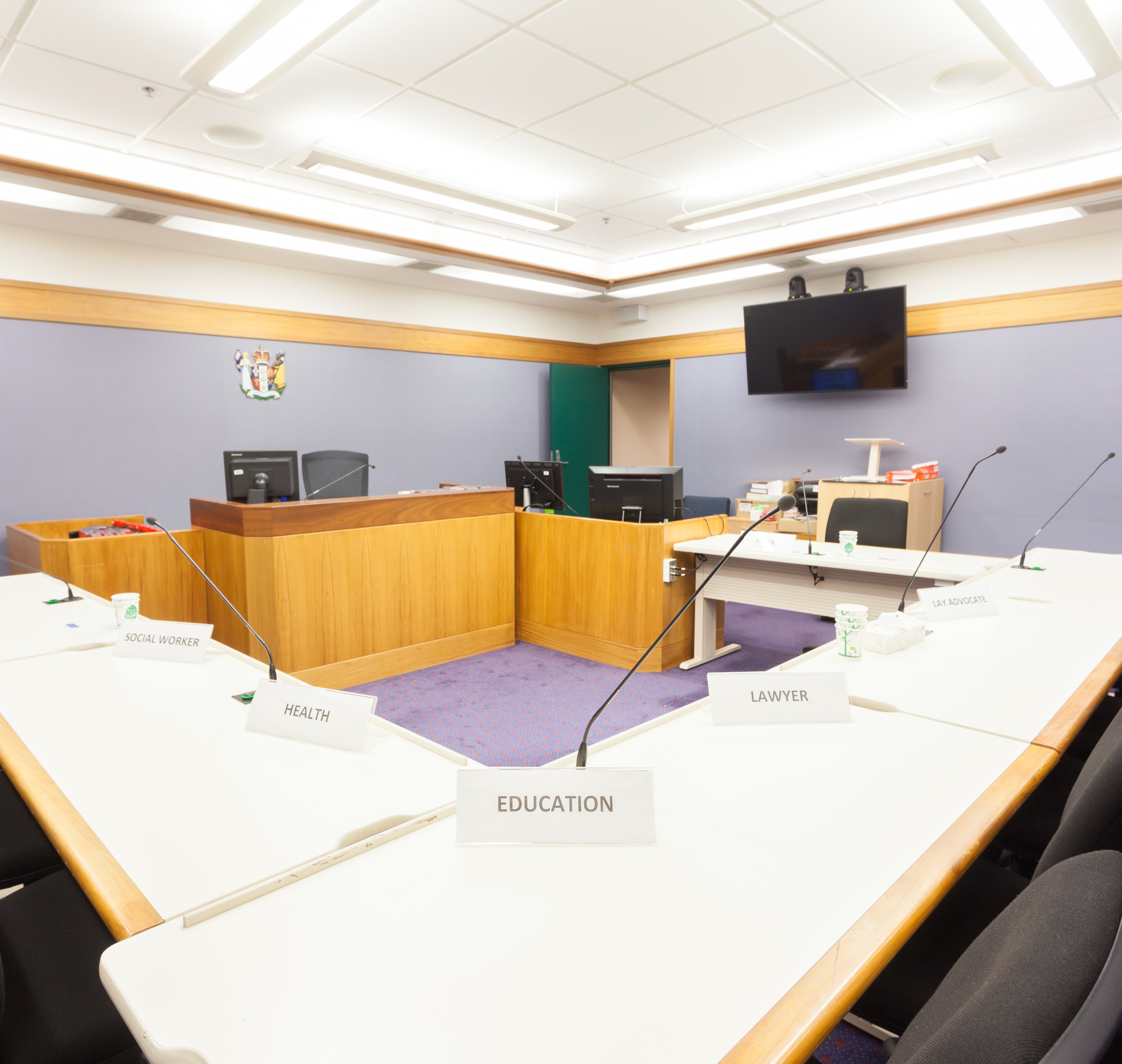 Image of an empty Youth Court.